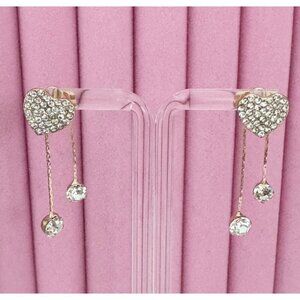 Heart Drop Dangle Stud Earrings Zircon Tassel Elegant/Classic